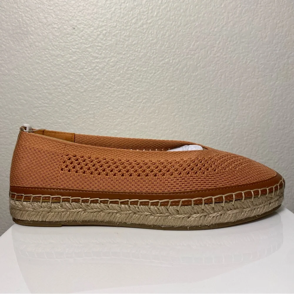 NWB Lucky Brand Women's Orena Knit Corange Espadrille Platform Flats Size 7